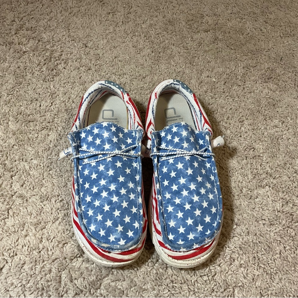 Hey Dude Men's Wally “Stars N Stripes” Slip-on Shoes